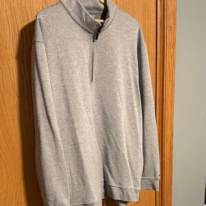 Nike Men's Light Gray Zip-Up Sweater